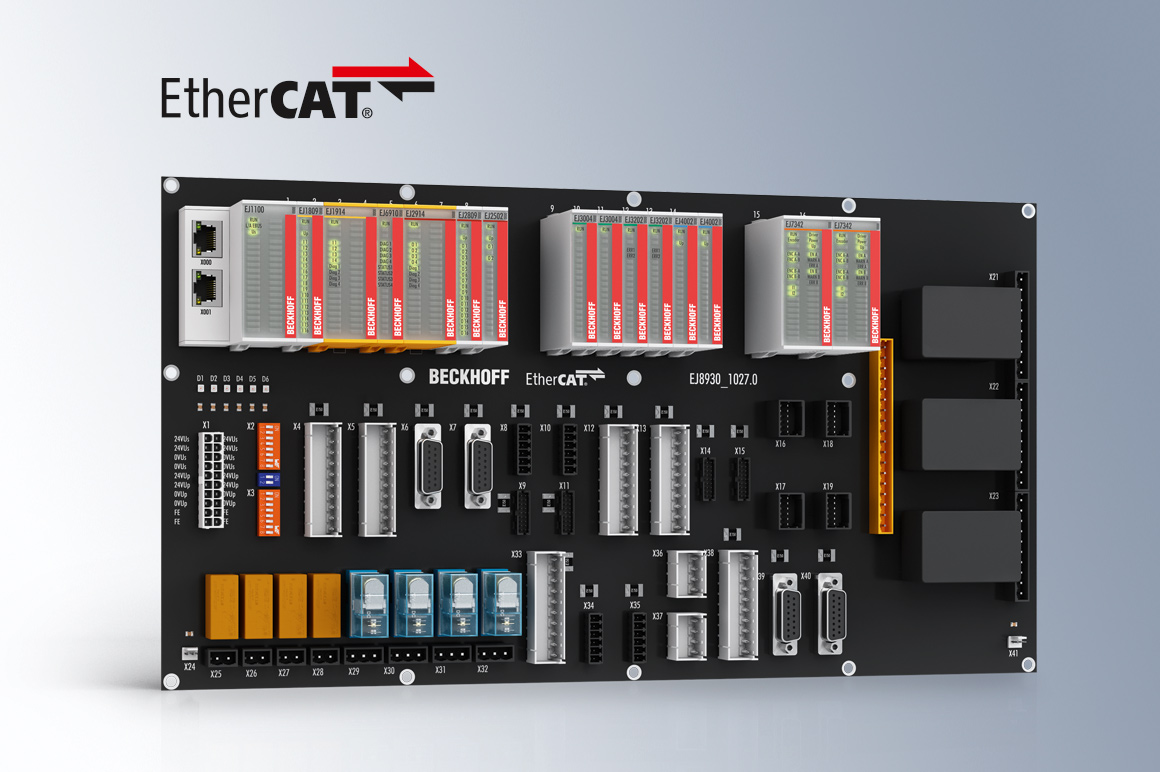 EtherCAT 插拔式模块和传感器执行器的插接层可以灵活布置在信号分配板上。信号分配板既可由用户自己开发，也可以由倍福作为定制解决方案开发。 