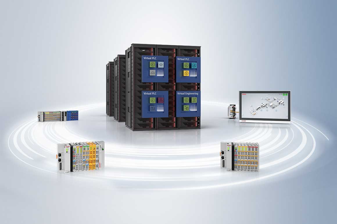 TwinCAT for Linux® 和虚拟 PLC 实现了汽车生产过程中控制软件的集中自动更新，有效减少了人工操作环节，实现了资源节约。虚拟控制系统可确保提高灵活性和降低成本，进而实现复杂仿真与测试流程的完美整合。