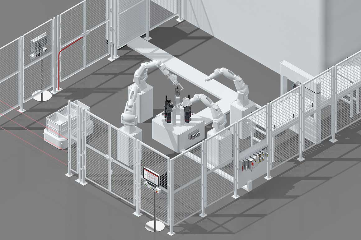 例如，MX-System 可用于车身制造，以节省控制柜空间并减少布线工作量。
