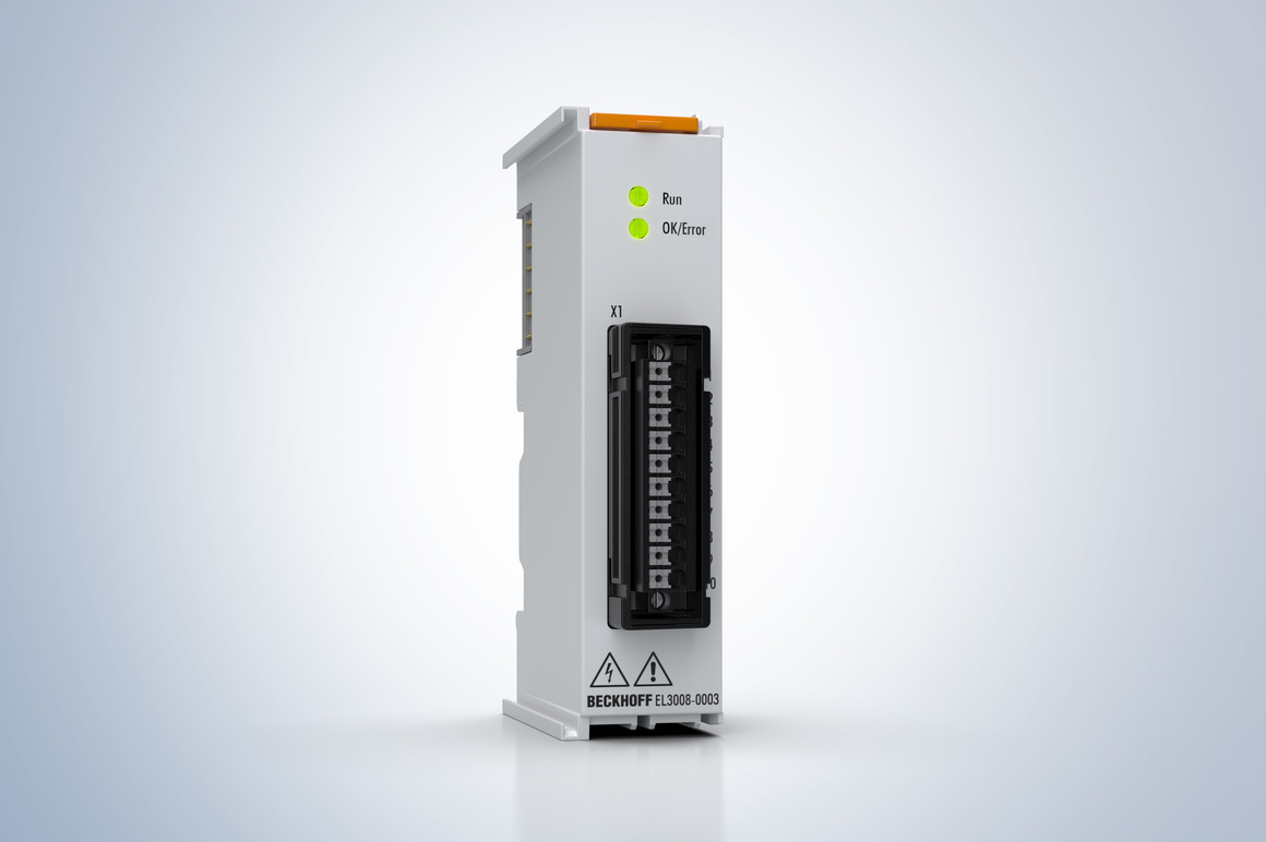 EtherCAT 端子模块 EL3008-0003 可用于测量燃料电池中高达 1500 V 的堆电压。