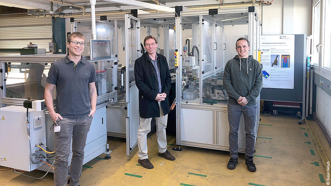 项目团队（左起）：OST 计算工程研究所（ICE）科学助理 Christian Egger，ICE 讲师 Christoph Würsch 教授博士，以及研发工程师 Robin Vetsch 