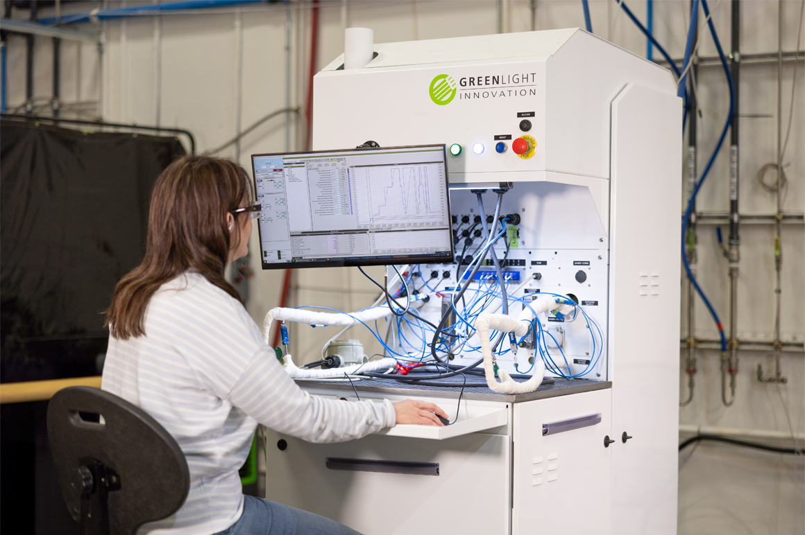 Greenlight 电解槽测试工站用于评估并验证设备性能、耐久性及能效表现