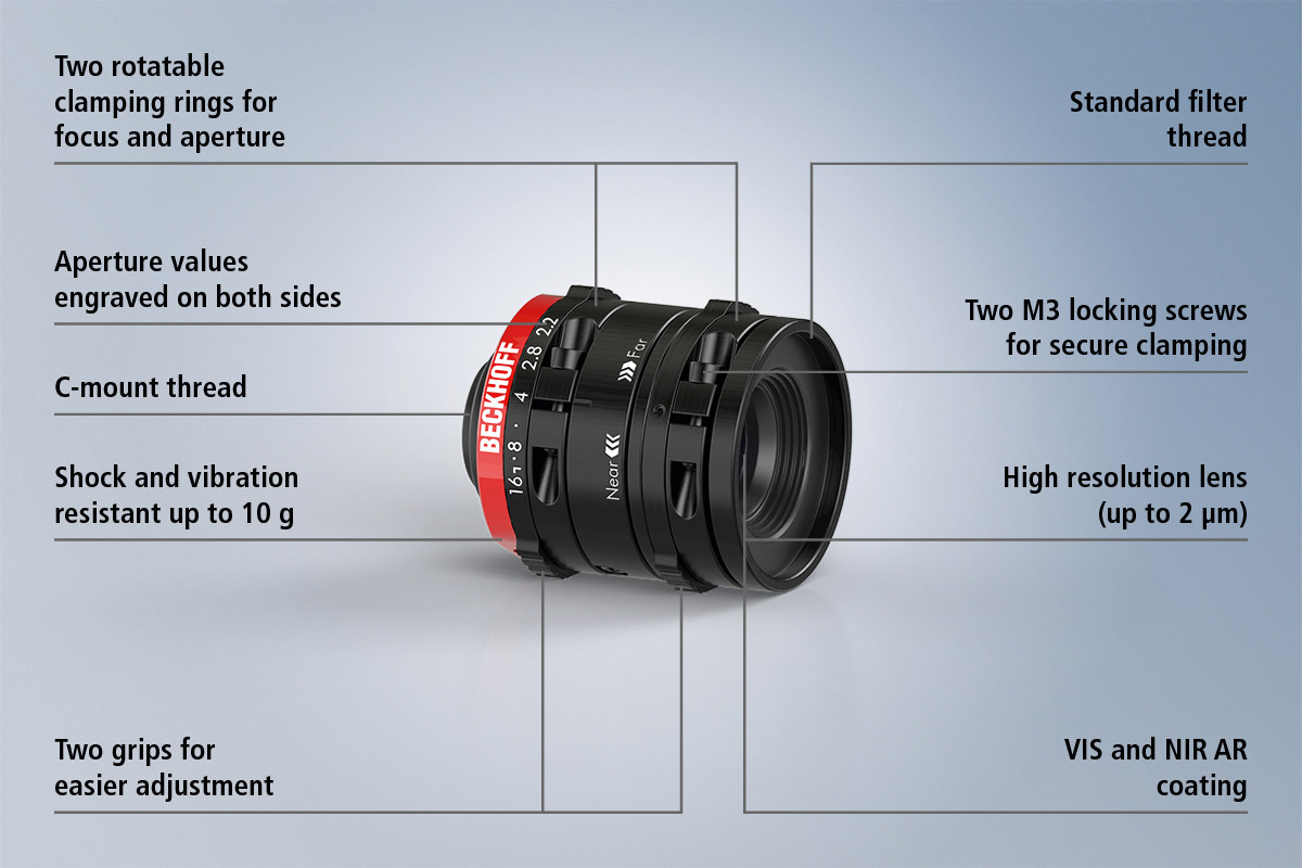 VOS2000，VOS3000：坚固耐用的工业镜头能够经受住振动和冲击，保持镜头的聚焦或光圈不变。 