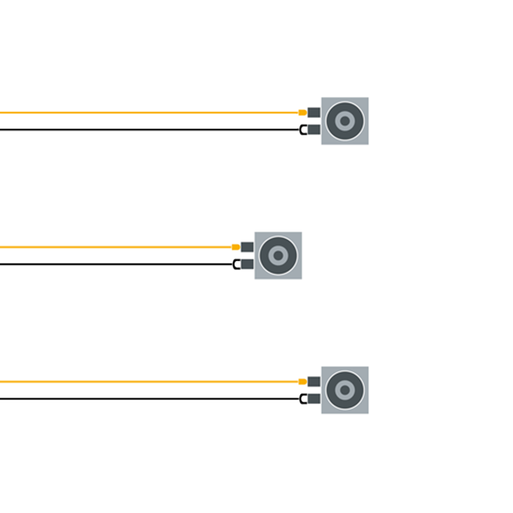采用单电缆自动化 (OCA) 的星型拓扑结构